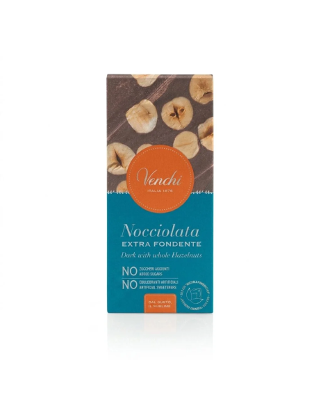 No Added Sugar Extra Dark Bar 75% with Hazelnuts