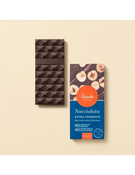 No Added Sugar Extra Dark Bar 75% with Hazelnuts