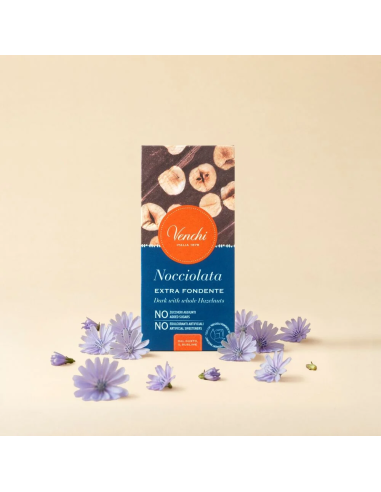 No Added Sugar Extra Dark Bar 75% with Hazelnuts