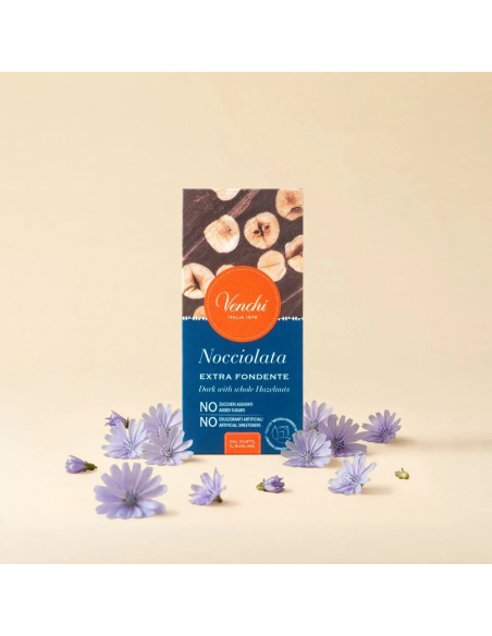 No Added Sugar Extra Dark Bar 75% with Hazelnuts