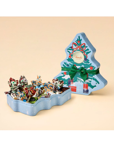 Venchi Christmas Tree-Shaped Tin with Assorted Chocolates 223g