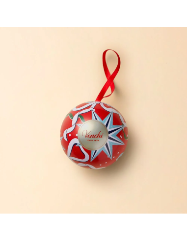 Red Tin Ball with Cream & Crunchy Small
