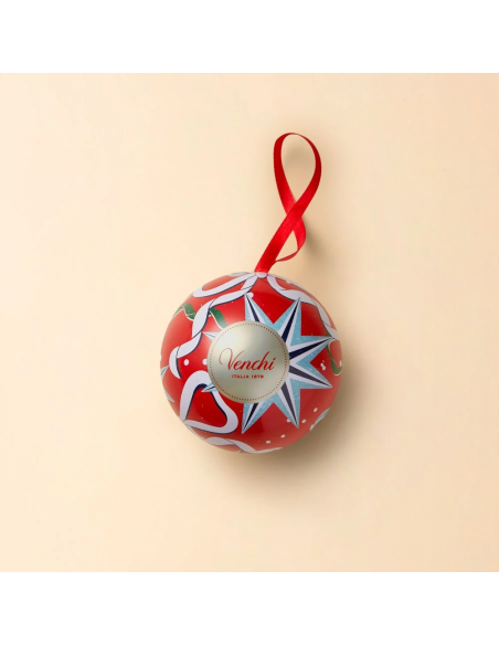 Red Tin Ball with Cream & Crunchy Small