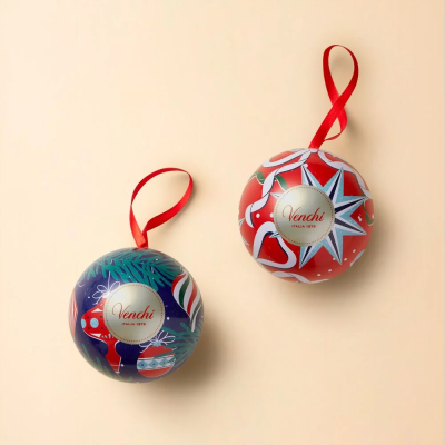 Bauble tins with Assorted Chocolates Set of 2 2