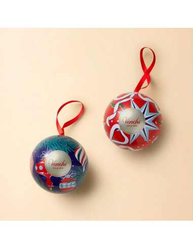 Bauble tins with Assorted Chocolates Set of 2
