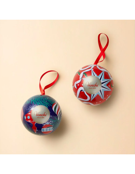Bauble tins with Assorted Chocolates Set of 2