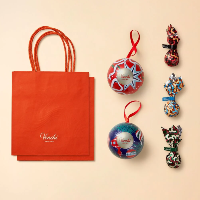 Bauble tins with Assorted Chocolates Set of 2