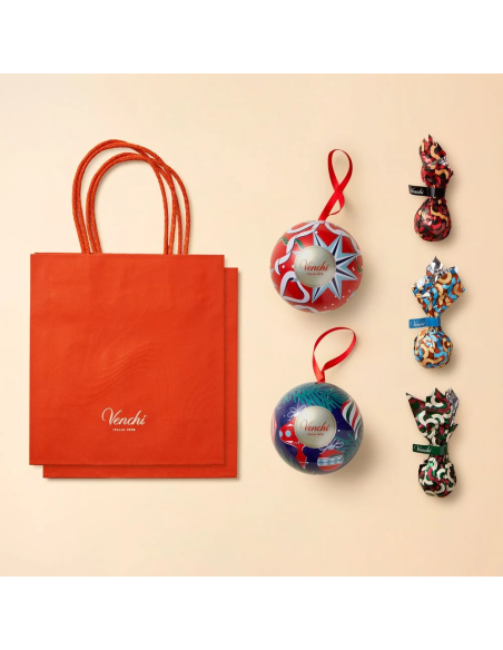 Bauble tins with Assorted Chocolates Set of 2