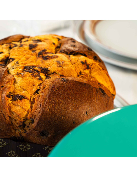 Panettone Cipriani with Chocolate Chips in Metal Tin